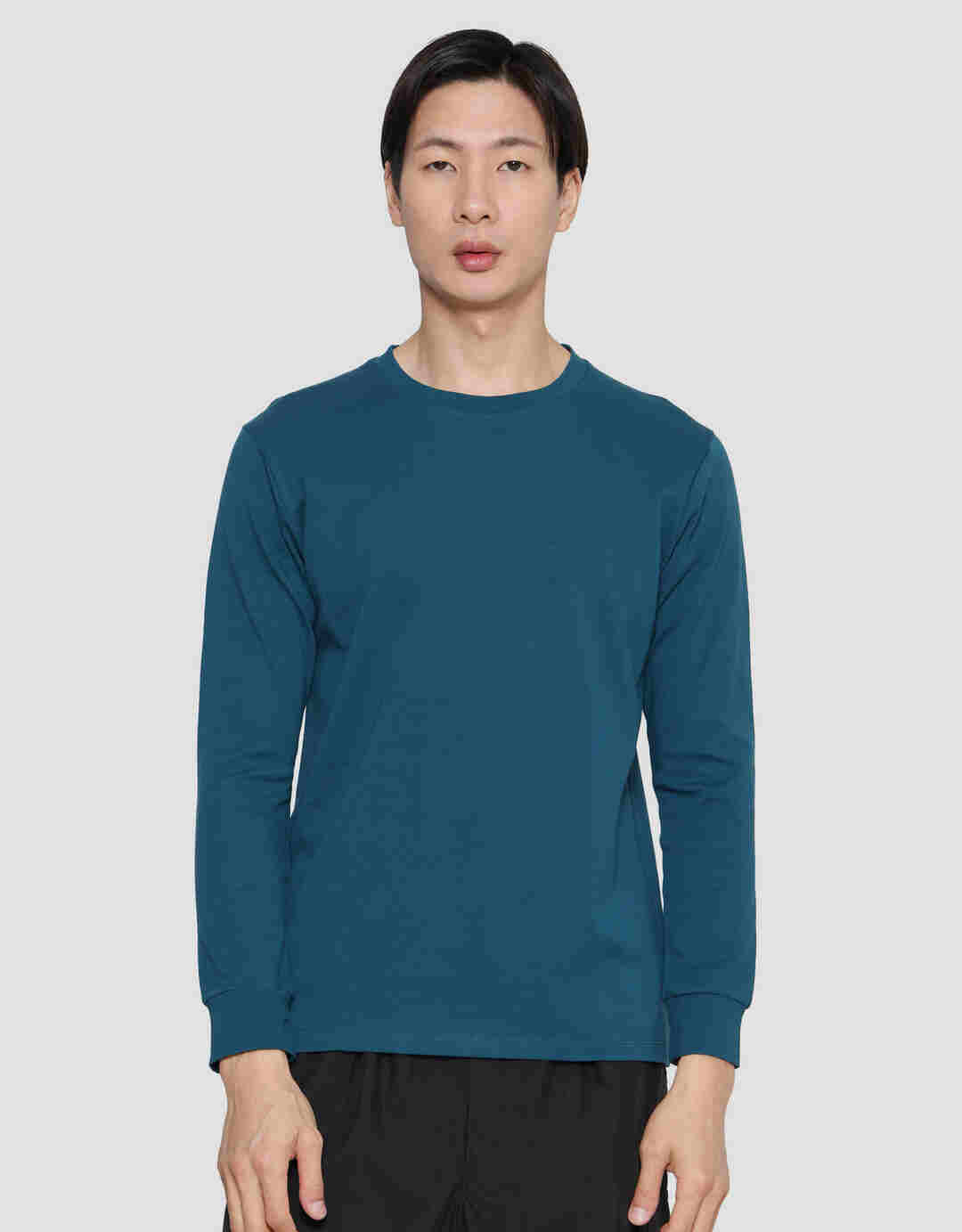 Suko Round Neck Soft Touch Kerah Bulat Kaos Lengan Panjang Pria