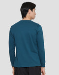 Suko Round Neck Soft Touch Kerah Bulat Lengan Panjang Kaos Pria