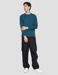 Suko Round Neck Soft Touch Kerah Bulat Lengan Panjang Kaos Pria