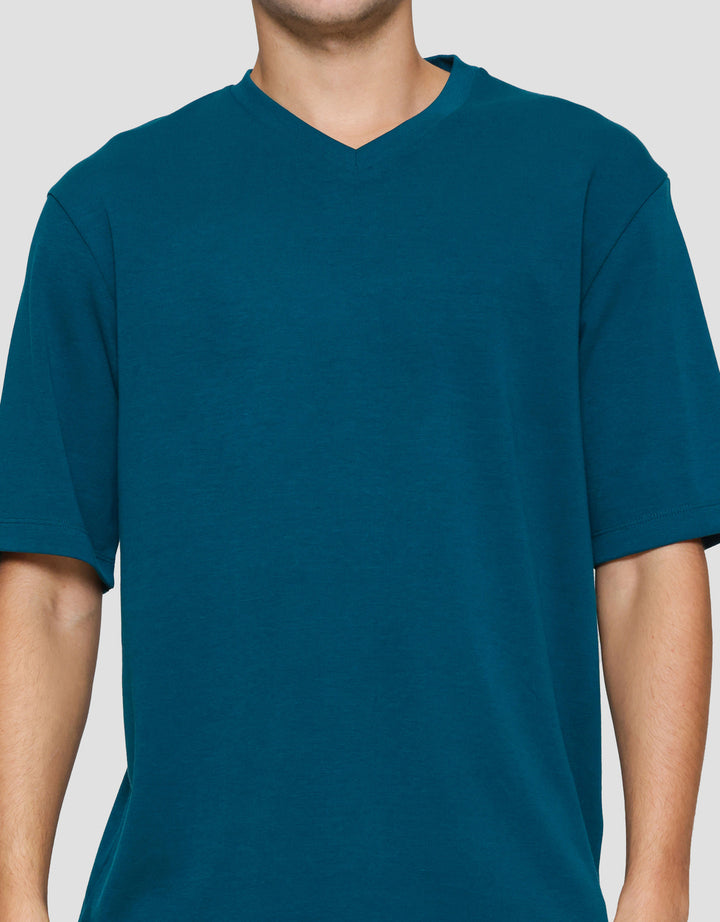 Suko V Neck Kaos Lengan Pendek Pria