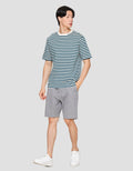 Suko Striped Print Round Collar Men's Oversized Short Sleeve T-Shirt