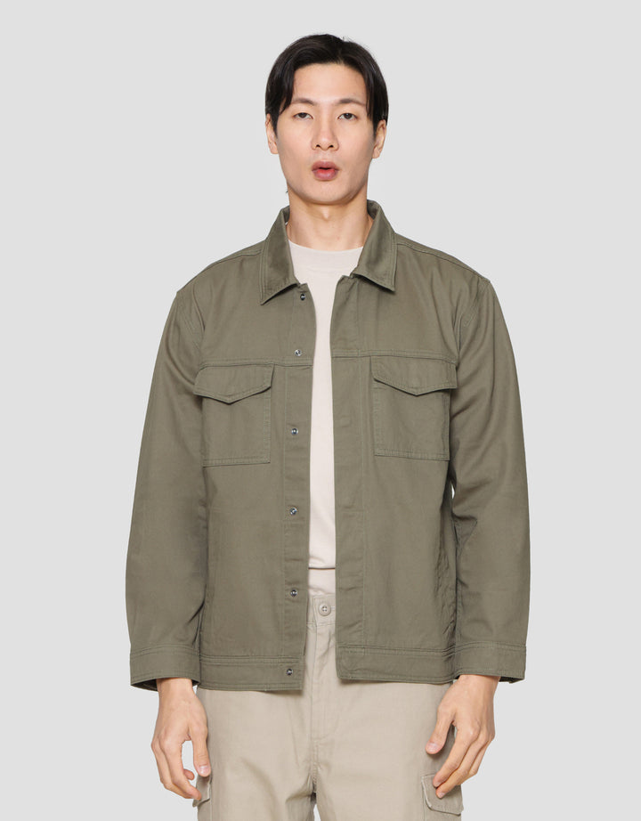 SUKO KATUN TWILL OUTERWEAR WORKWEAR LENGAN PANJANG JAKET PRIA
