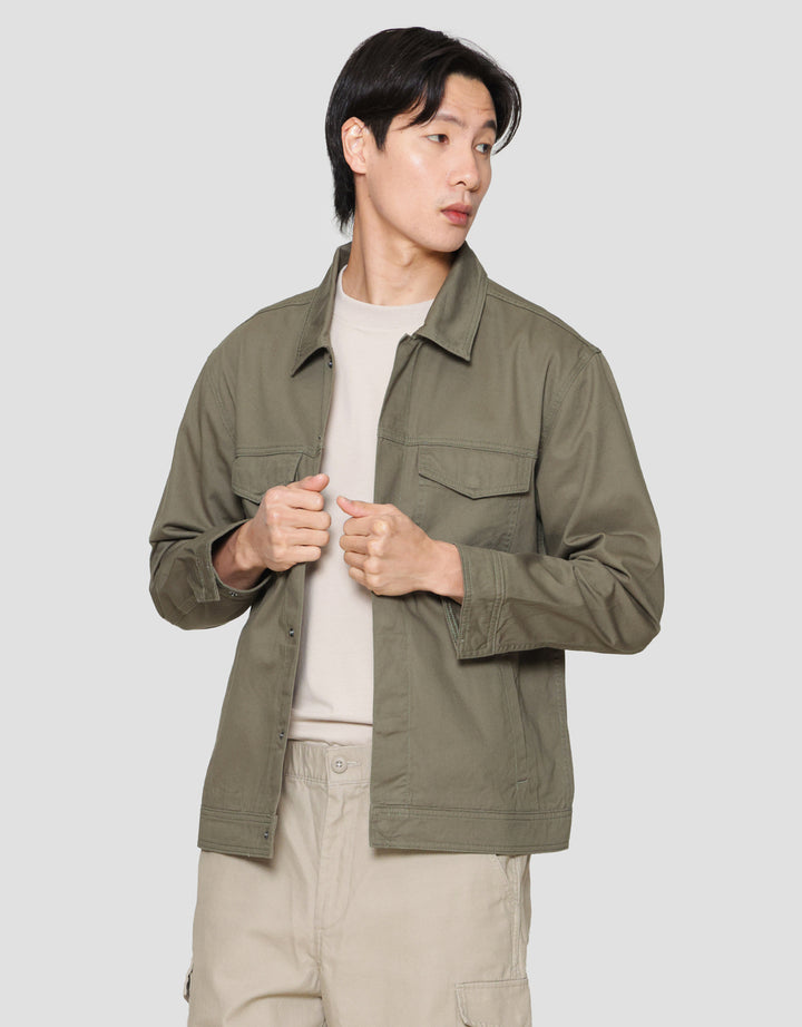 SUKO KATUN TWILL OUTERWEAR WORKWEAR LENGAN PANJANG JAKET PRIA