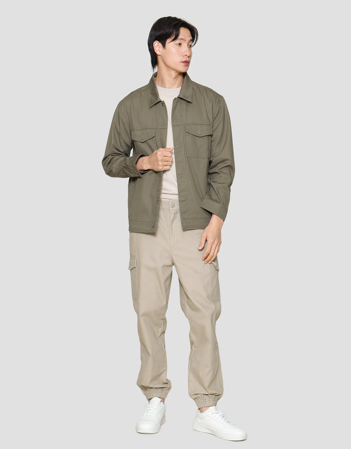 SUKO KATUN TWILL OUTERWEAR WORKWEAR LENGAN PANJANG JAKET PRIA