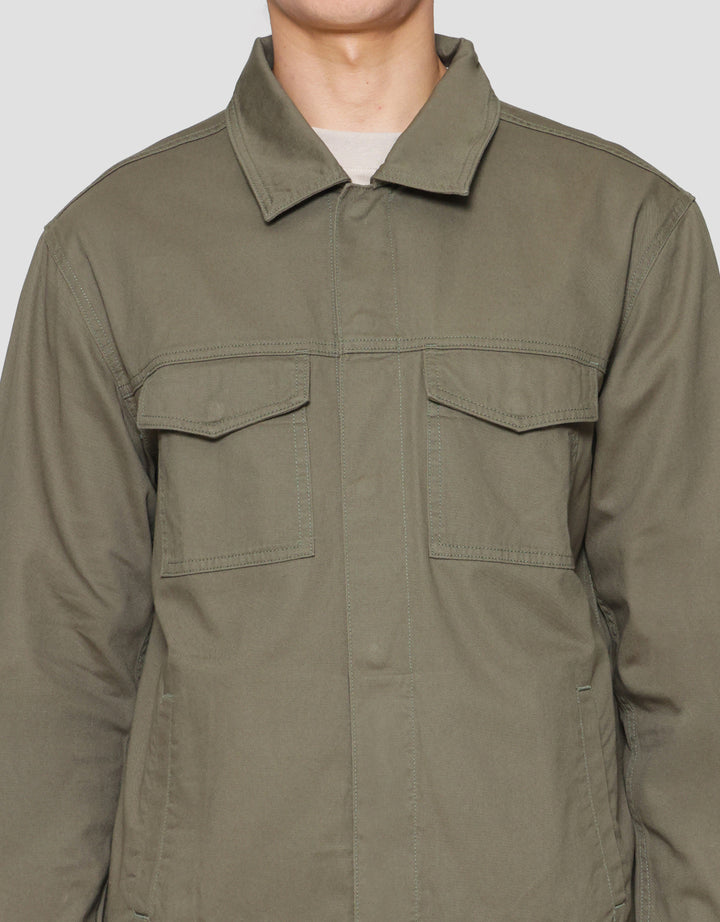 SUKO KATUN TWILL OUTERWEAR WORKWEAR LENGAN PANJANG JAKET PRIA