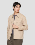 Suko Katun Twill Outerwear Workwear Lengan Panjang Jaket Pria