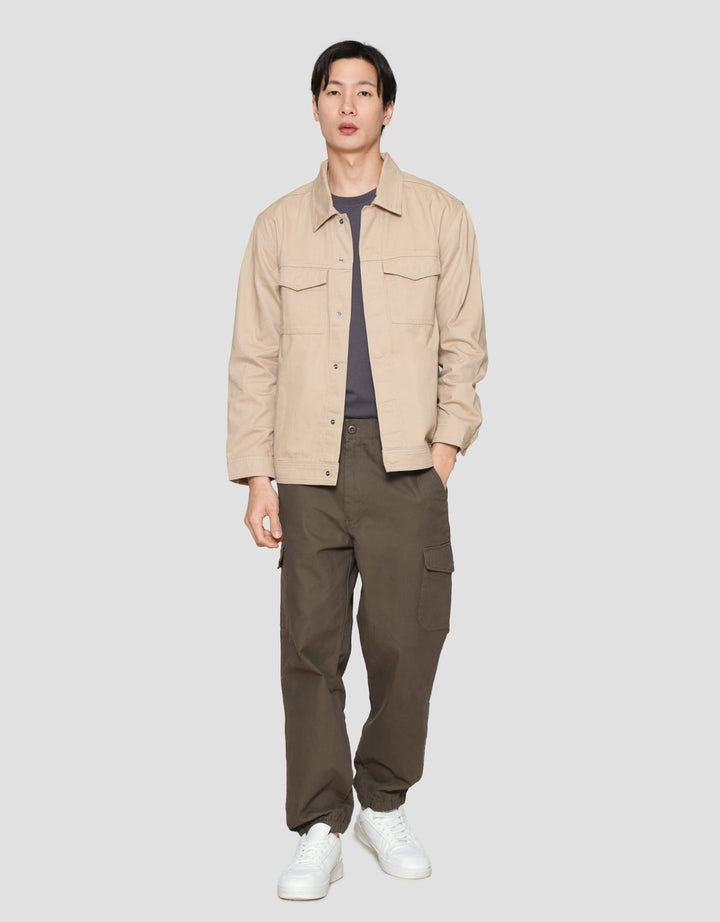 SUKO KATUN TWILL OUTERWEAR WORKWEAR LENGAN PANJANG JAKET PRIA