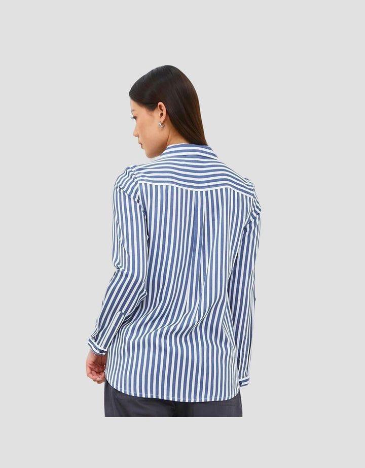 Geela Aemma Kemeja Motif Garis Wanita