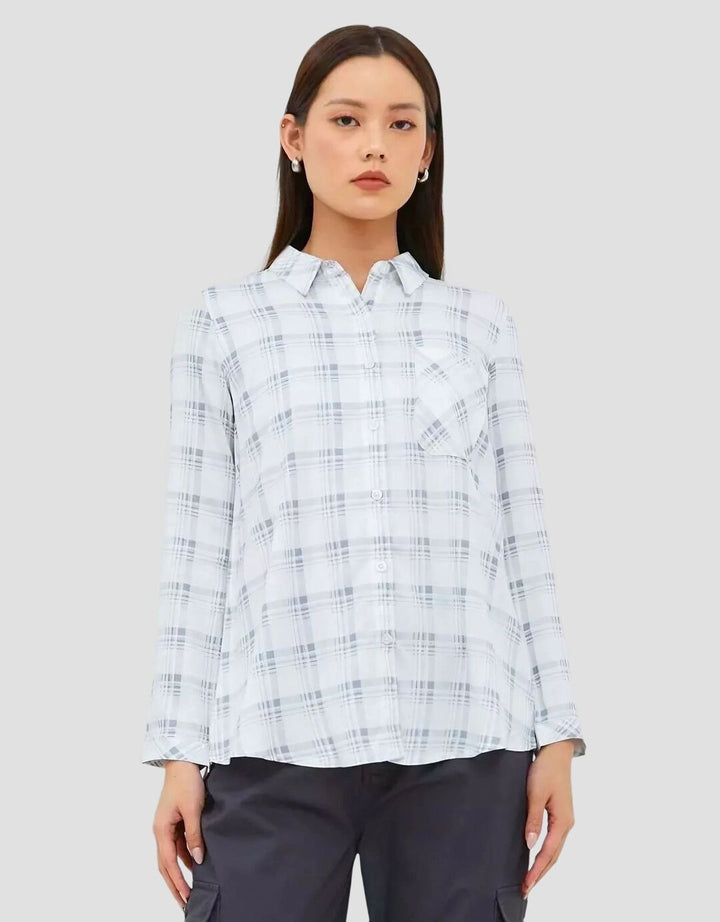 Geela Jesica Kemeja Motif Kotak Wanita