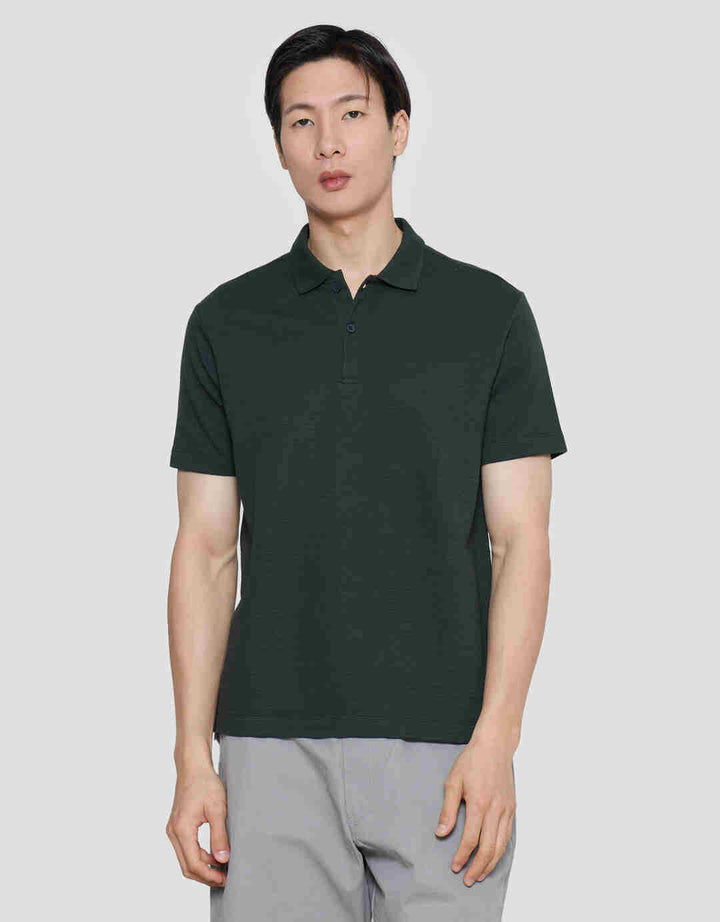 Cole Solid Repeat Texture Men's Polo Shirt