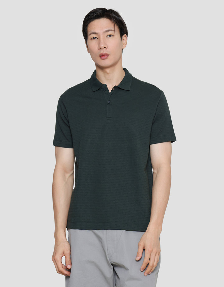 Cole Solid Repeat Texture Kaos Polo Pria
