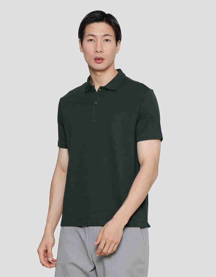 Cole Solid Repeat Texture Kaos Polo Pria