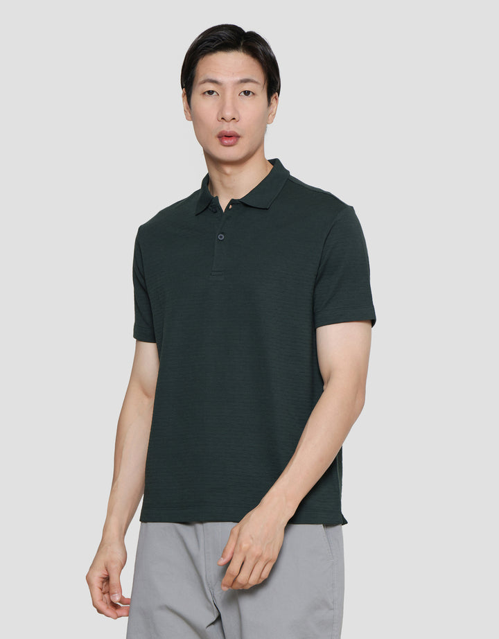 Cole Solid Repeat Texture Men's Polo Shirt