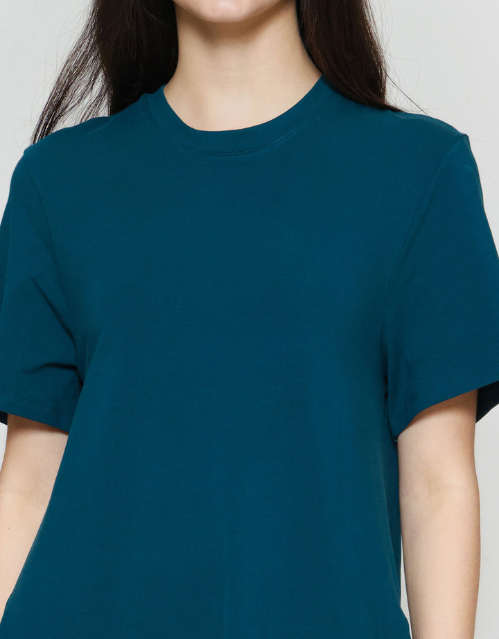 Suko Knit Dress Plain Gaun Jersey Wanita