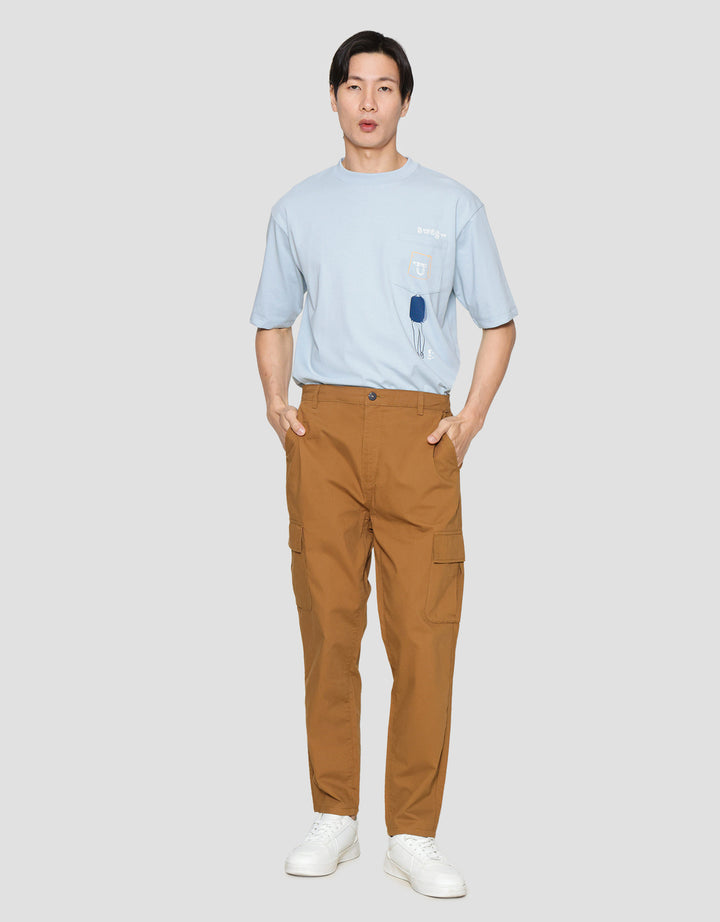 Suko Relax Semi Cargo Fit Woven Bottom Pocket  Celana Panjang Pria