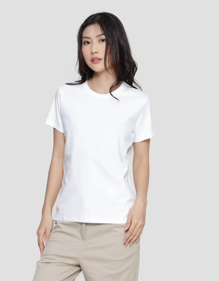 Suko Round Neck Kerah Bulat Lengan Pendek Kaos Wanita