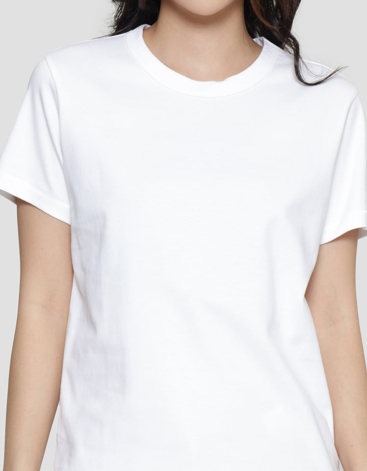 Suko Round Neck Kerah Bulat Lengan Pendek Kaos Wanita