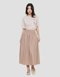 Suko Woven Bottom Women's Midi Skirt