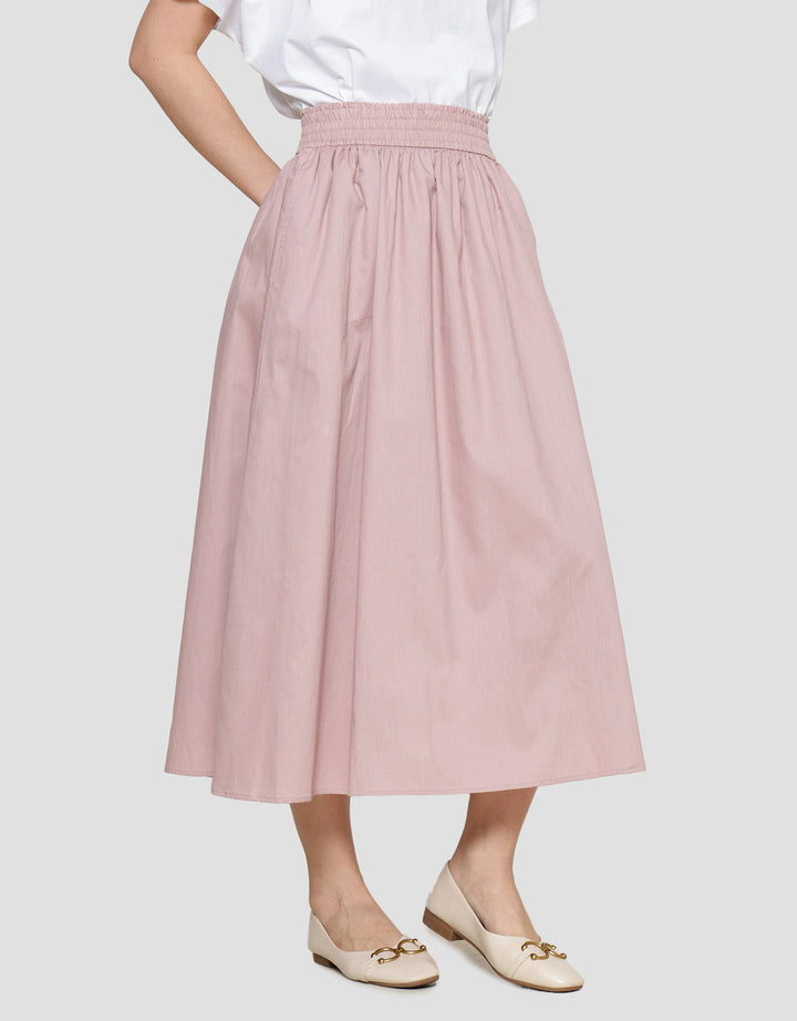 Suko Woven Bottom Rok Midi Wanita