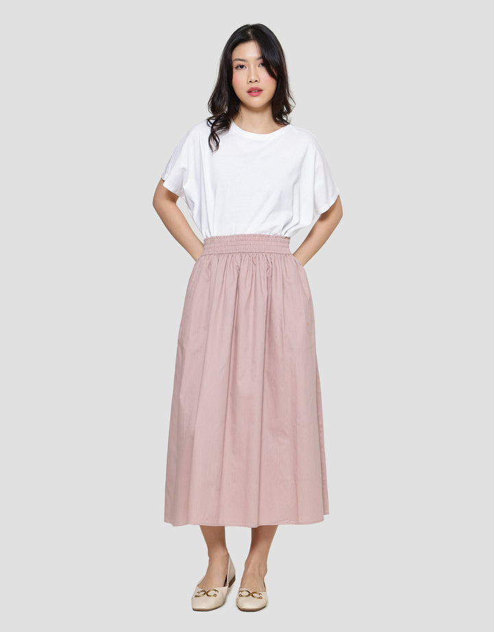 Suko Woven Bottom Rok Midi Wanita