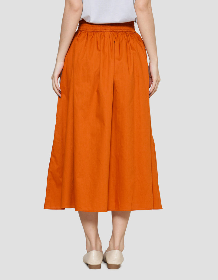 Suko Woven Bottom Rok Midi Wanita