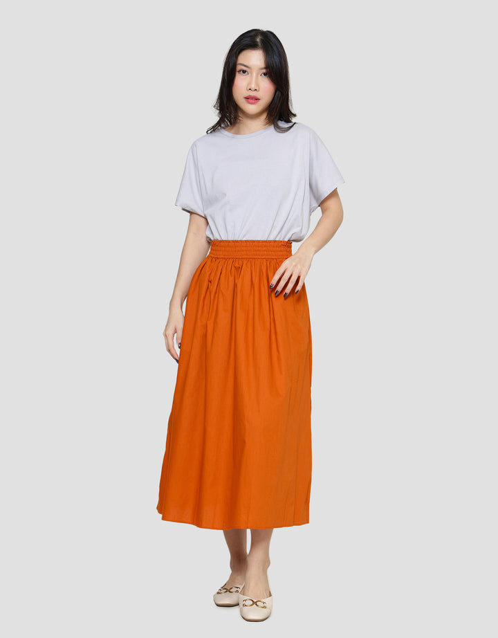 Suko Woven Bottom Rok Midi Wanita