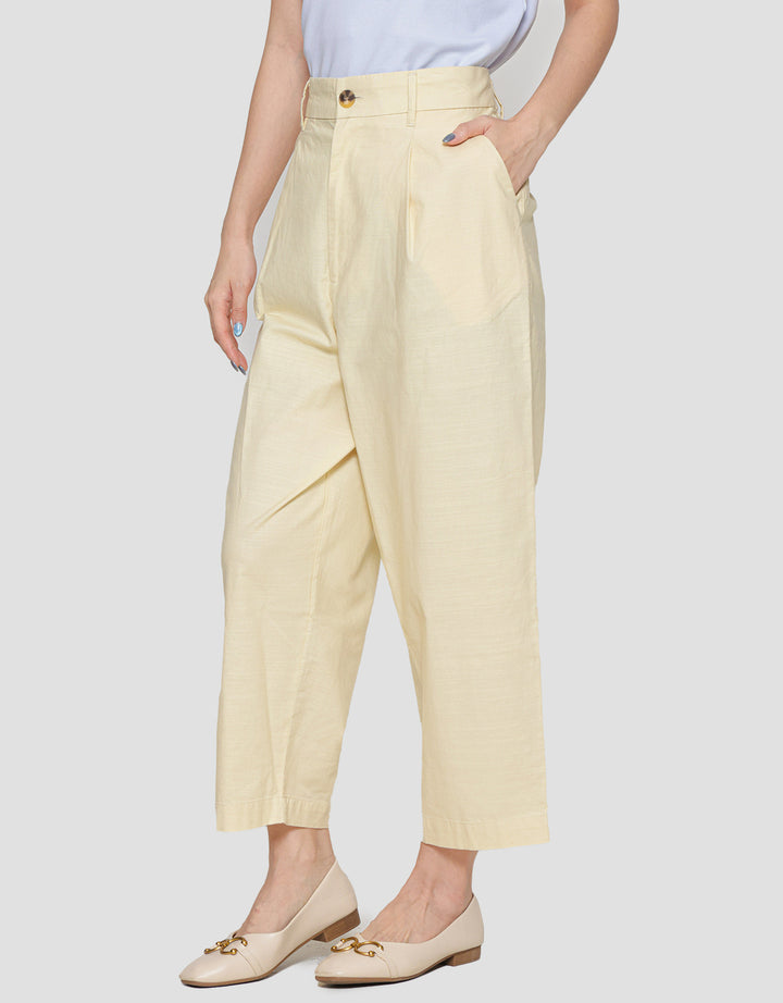 Suko Linen Lipit Blend Celana Panjang Wanita