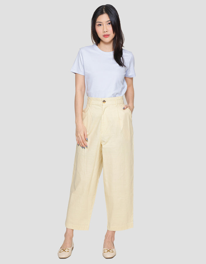 Suko Linen Lipit Blend Celana Panjang Wanita