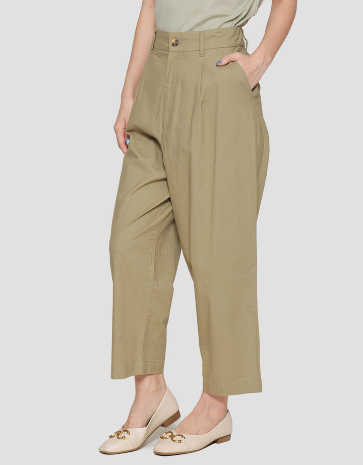 Suko Linen Lipit Blend Celana Panjang Wanita