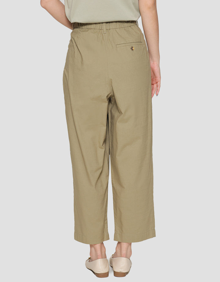 Suko Linen Lipit Blend Celana Panjang Wanita