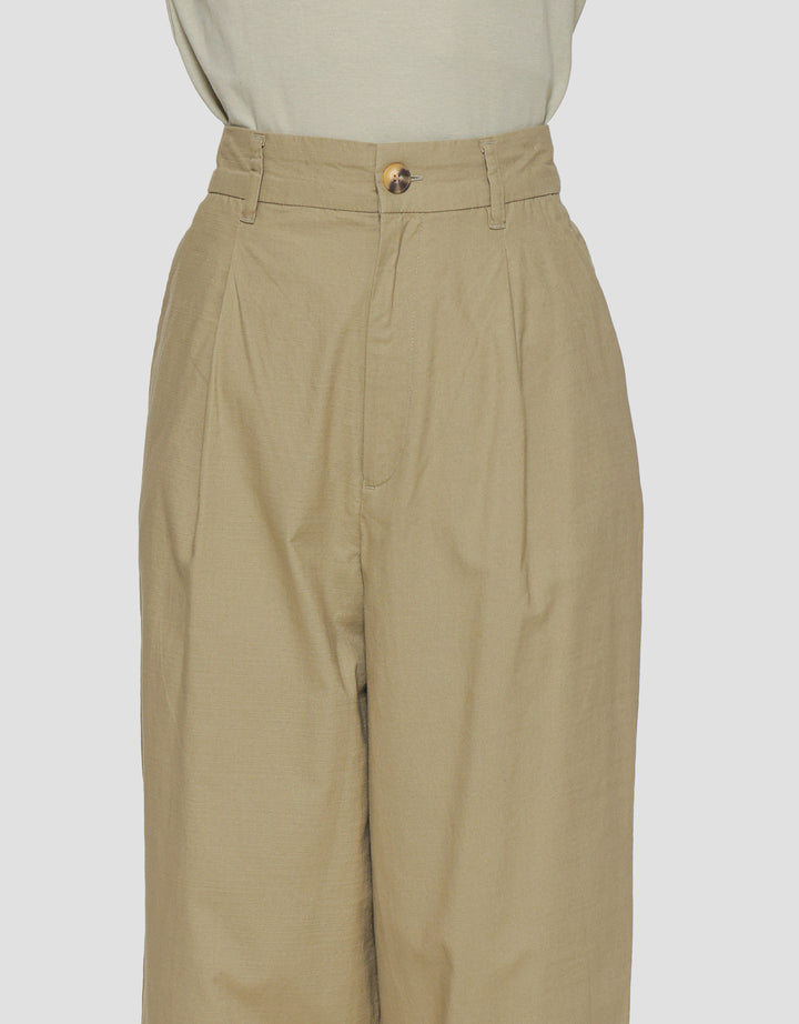 Suko Linen Lipit Blend Celana Panjang Wanita