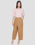Suko Linen Lipit Blend Celana Panjang Wanita