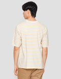 Suko Striped Print Round Collar Men's Oversized Short Sleeve T-Shirt