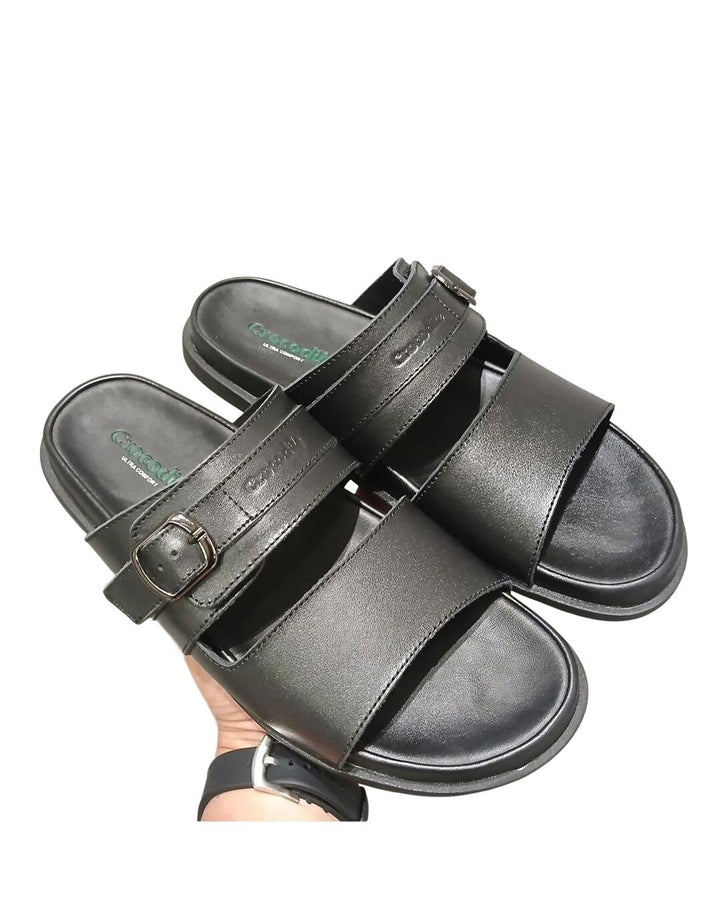 Crocodile Asli Alas Kaki Sandal Polos Pria