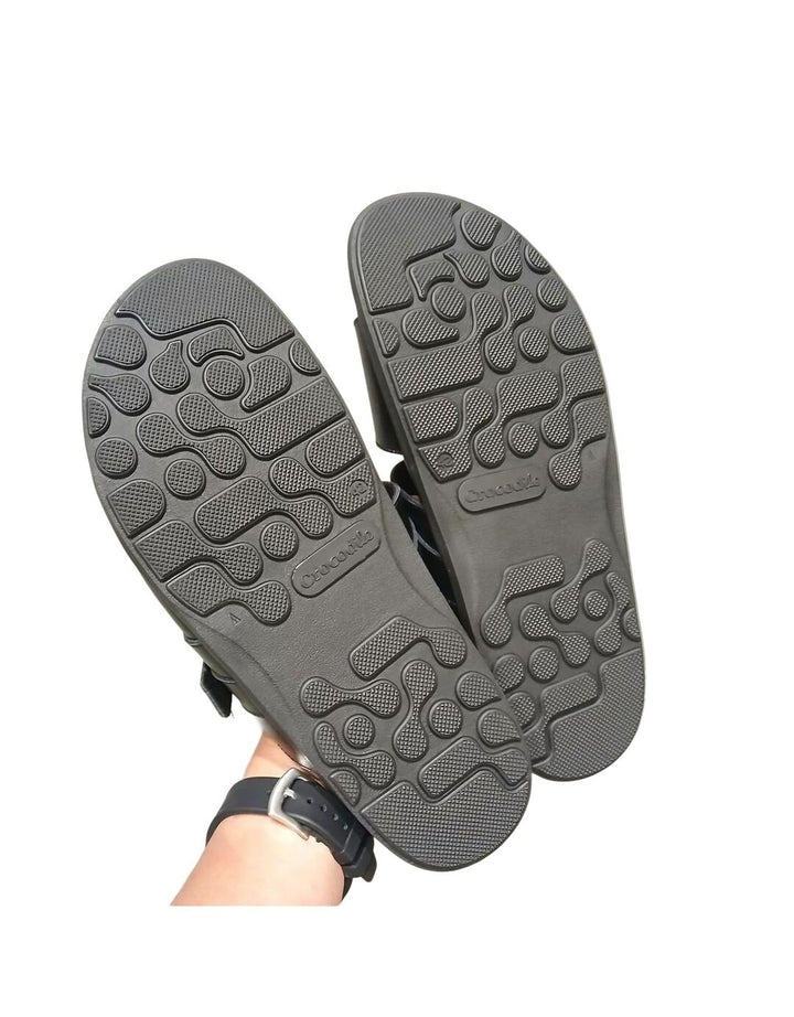 Crocodile Asli Alas Kaki Sandal Polos Pria