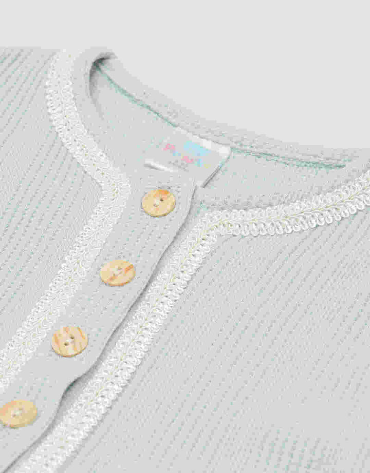 Pipiniko List Contrast Colors Baju Set Kasual Bayi Perempuan