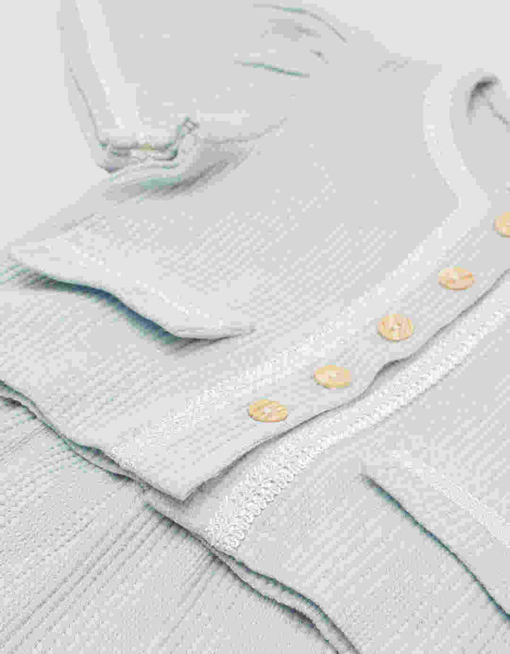 Pipiniko List Contrast Colors Baju Set Kasual Bayi Perempuan