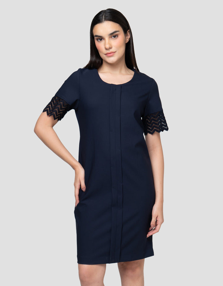 Cardinal Femme Lengan Pendek Dress Wanita