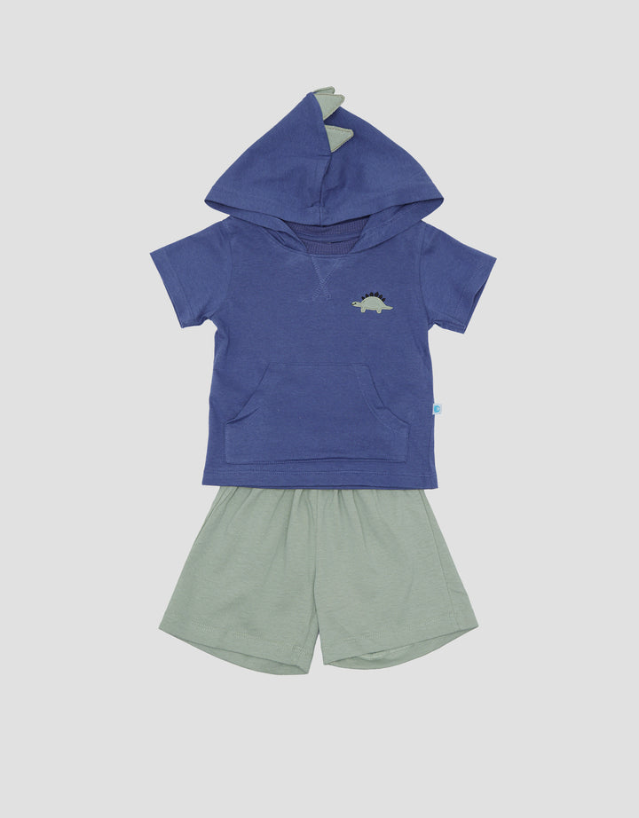 Pipiniko Dino Hoodie Set Pakaian Bayi Laki-laki