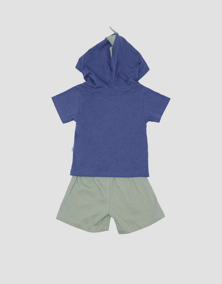 Pipiniko Dino Hoodie Set Pakaian Bayi Laki-laki