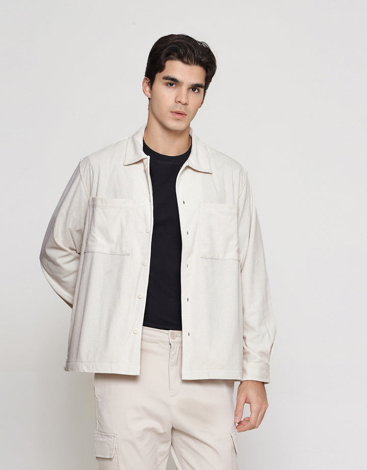 ZES Jaket Corduroy Pria Oversize Fit JKD402