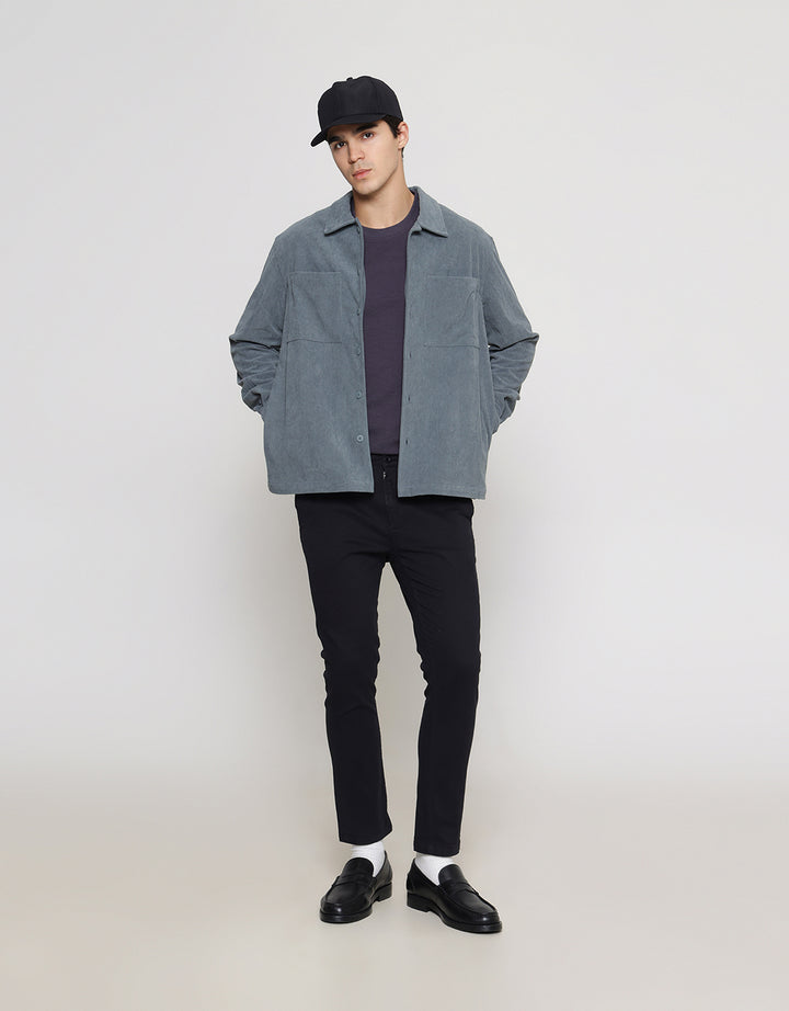 ZES Jaket Corduroy Pria Oversize Fit JKD402