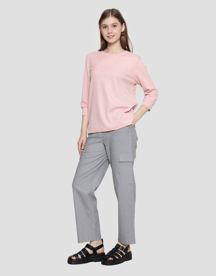 Connexion Waffle Plain Kaos Wanita