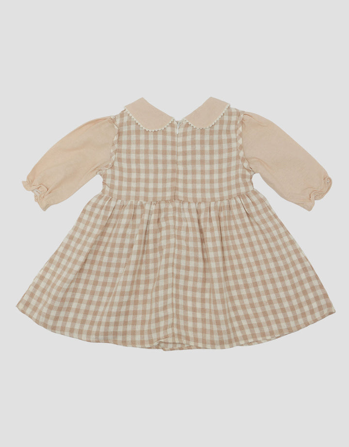 Pipiniko Linen Kota Dress Bayi