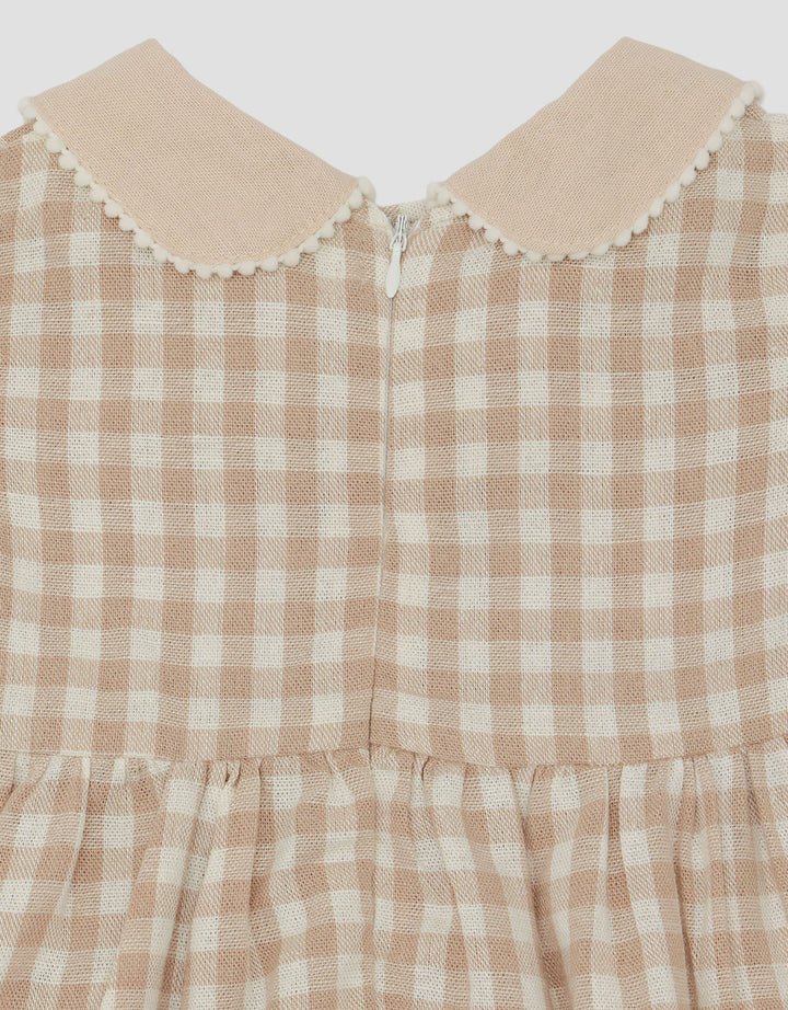 Pipiniko Linen Kota Dress Bayi