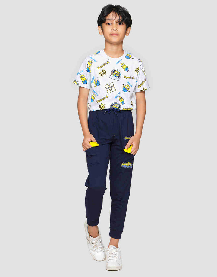 Character Minions Cargo Celana Jogger Anak Laki-laki