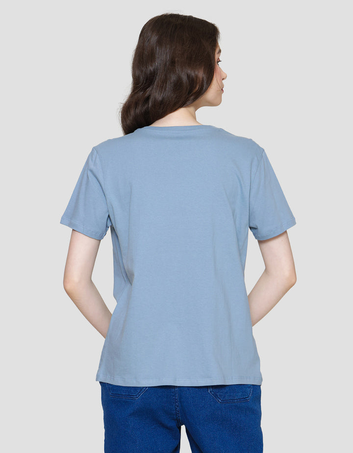 Nevada Print Bloom Kaos Lengan Pendek Wanita