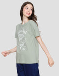 Nevada Print Nature Angel Kaos Lengan Pendek Wanita