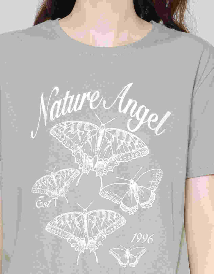 Nevada Print Nature Angel Women's Short Sleeve T-Shirt