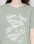 Nevada Print Nature Angel Kaos Lengan Pendek Wanita
